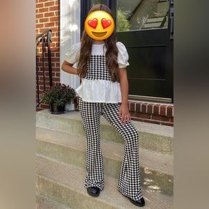 Girls houndstooth pant set